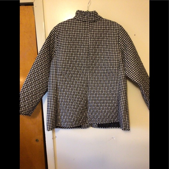 Cynthia  Rowley hound tooth quilted jacket Sz XL - Picture 5 of 8